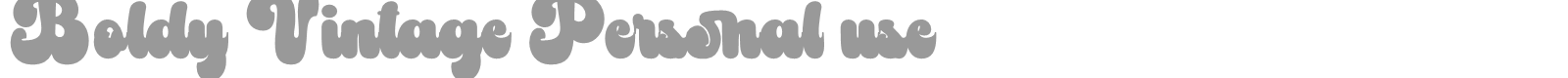 Boldy Vintage font preview